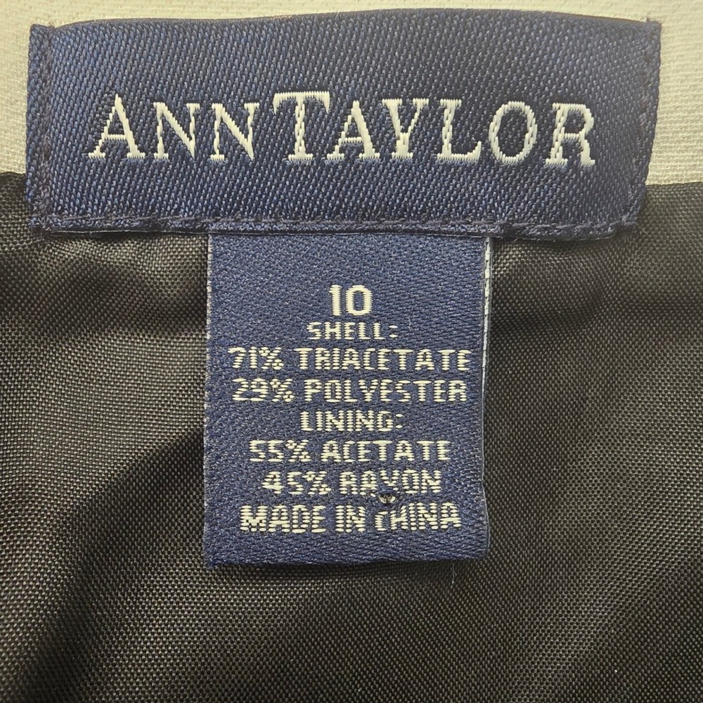 Ann Taylor Black White Sheath Dress size 10 Colorblock Sleeveless Career Office‎ - Picture 3 of 6